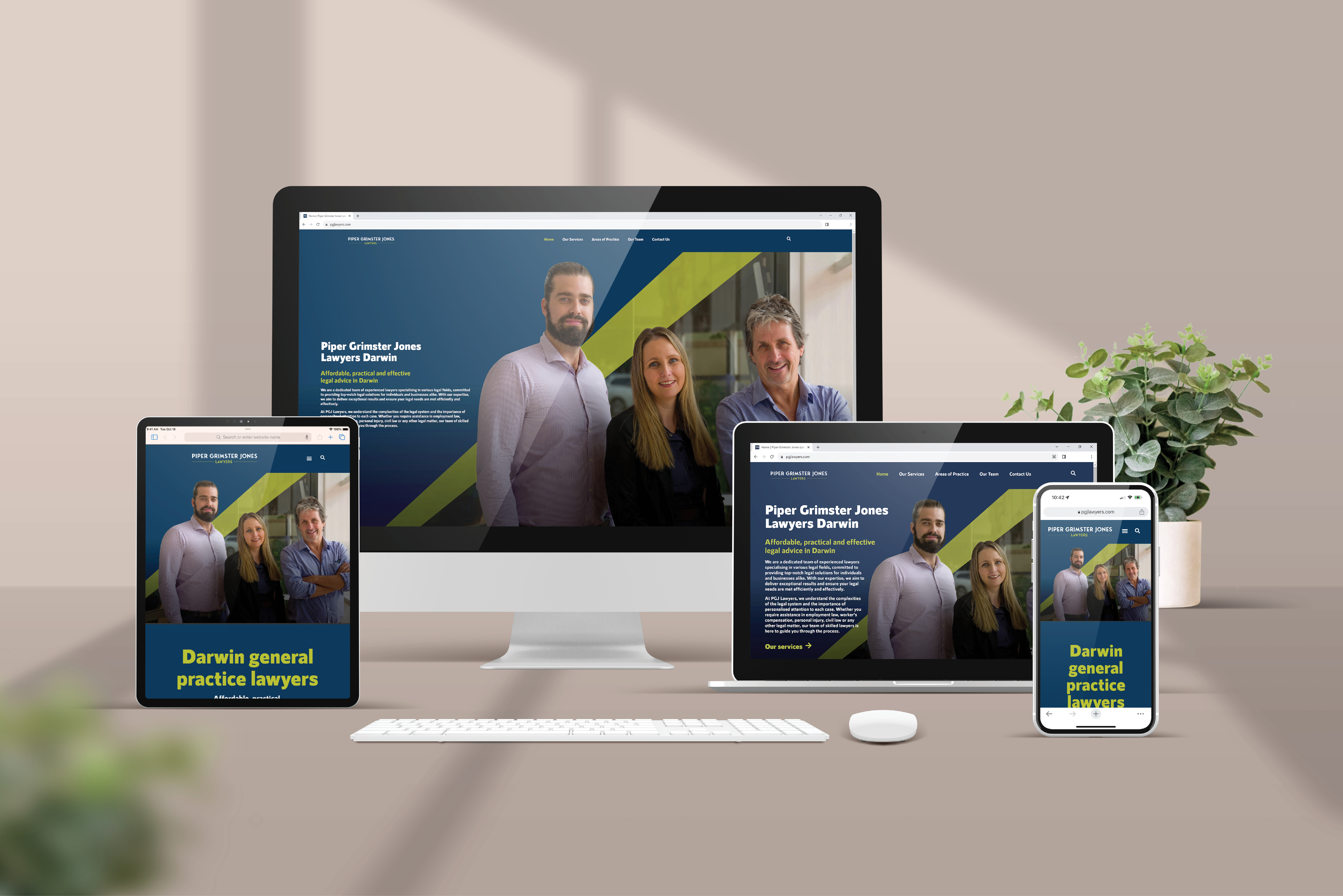 Website design for Piper Grimster Jones Lawyers