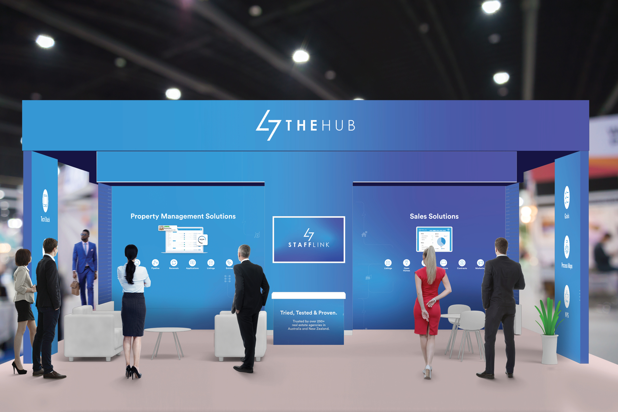 Large format design for Stafflink Conference display